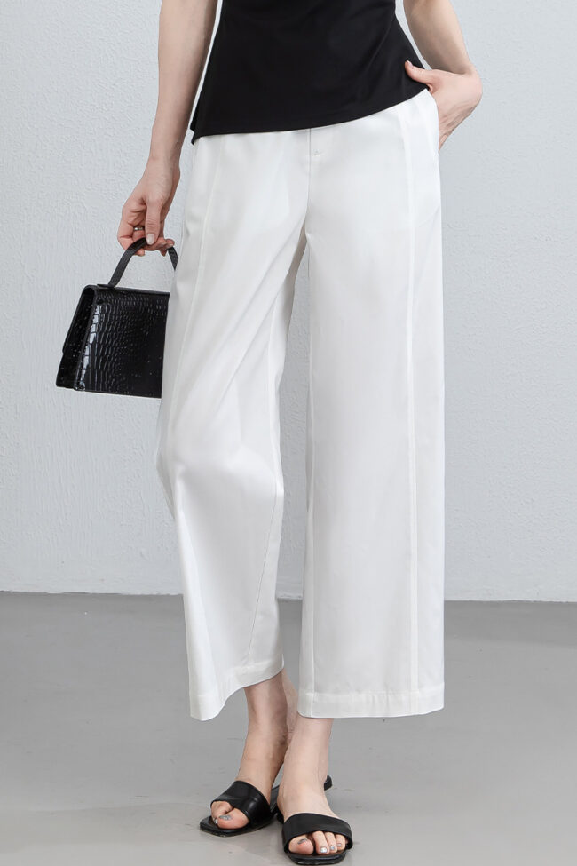 The Cecile Wide Leg Pants Detail – La Rose Couture Trousers & Skirts