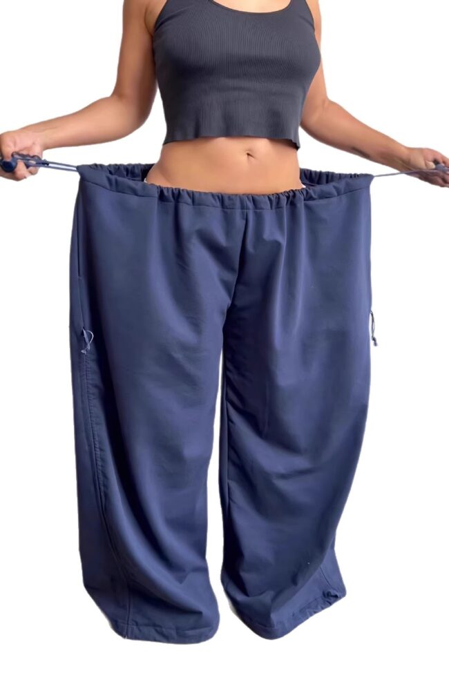 The Noemie Elastic Waist Wide Leg Pants Detail – La Rose Couture Trousers & Skirts