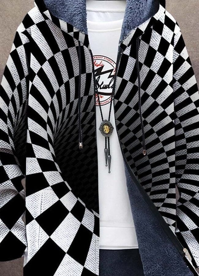 The Beatrice Digital Print Hooded Fleece Coat – La Rose Couture Coats & Jackets