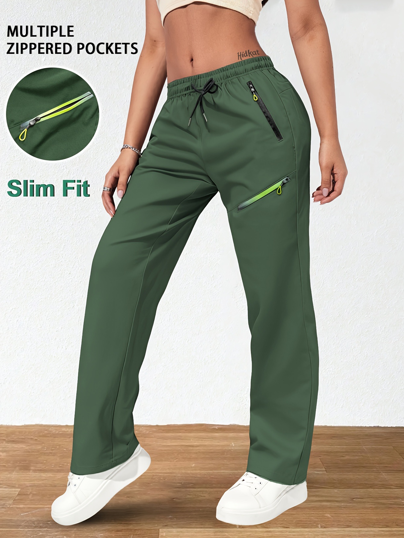 Womens Casual Straight Leg Pants - Image 3