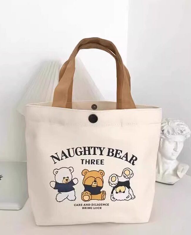 The Delphine Bear Canvas Bag – La Rose Couture Handbags & Clutches