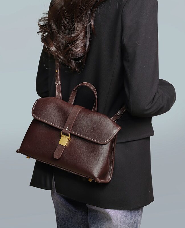 The Iris Leather Messenger Crossbody Bag Detail – La Rose Couture Handbags & Clutches