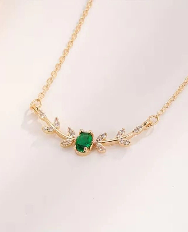 The Tatiana Zircon Floral Tree Branch Necklace Detail – La Rose Couture Jewellery & Accessories