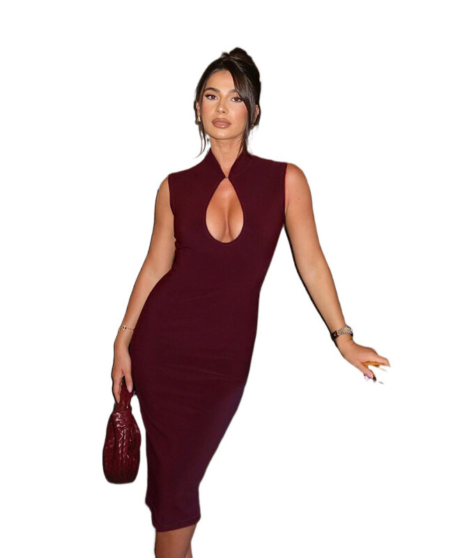 The Mathilde French Retro Slim Fit Sleeveless Dress Detail – La Rose Couture Dresses & Gowns