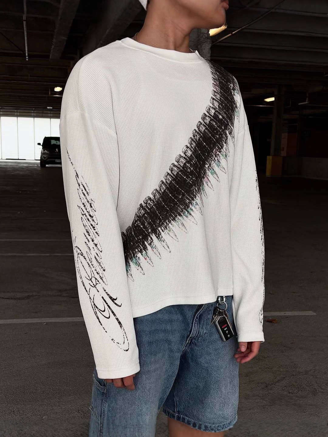 Y2K Bullet Letter Print Long Sleeve T-Shirt - Image 2