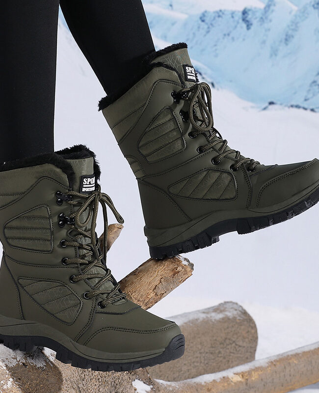 The Nathalie Warm Fleece Lined Snow Boots Detail – La Rose Couture Shoes & Footwear