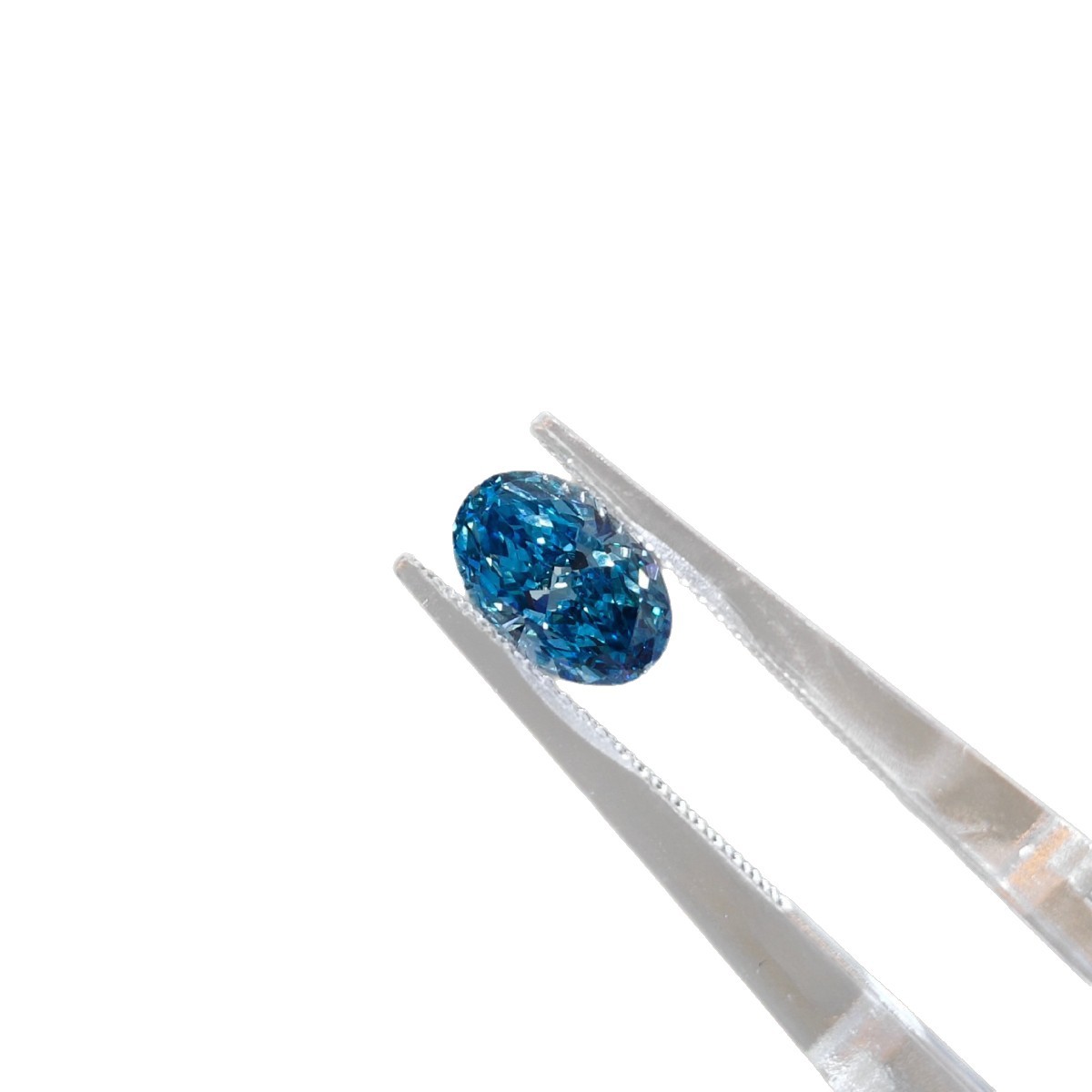 Oval Blue Lab Grown Diamond - Image 4