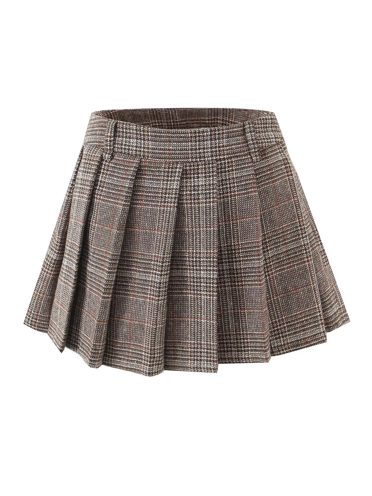 Pleated Skirt Plaid Skirt Skirt Women's Anti-running Skirt - Image 2