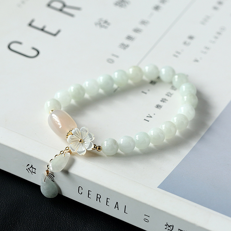 Natural jade bracelet 14k package gold - Image 5