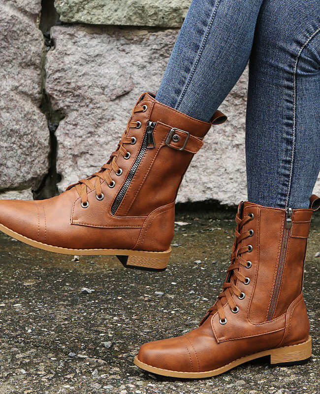 The Yvette Low Heel Round Toe Side Zipper Ankle Boots – La Rose Couture Shoes & Footwear