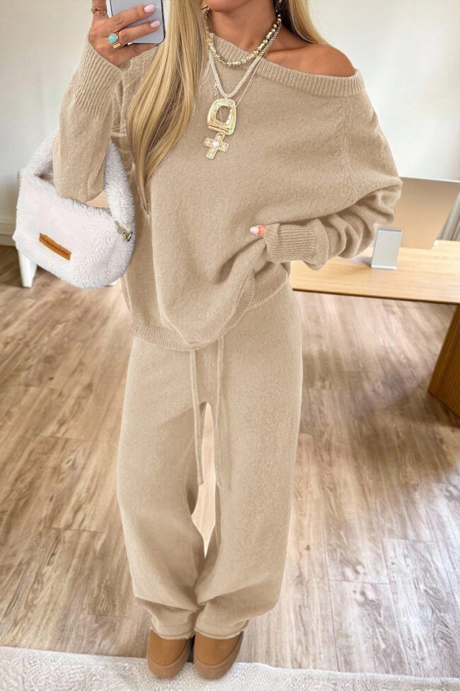 The Alix Loose Fitting Long Sleeve Wide Leg Pants Detail – La Rose Couture Trousers & Skirts