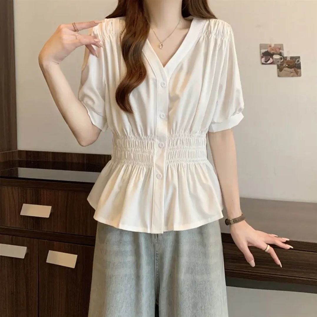 Solid-color short-sleeve shirt - Image 3