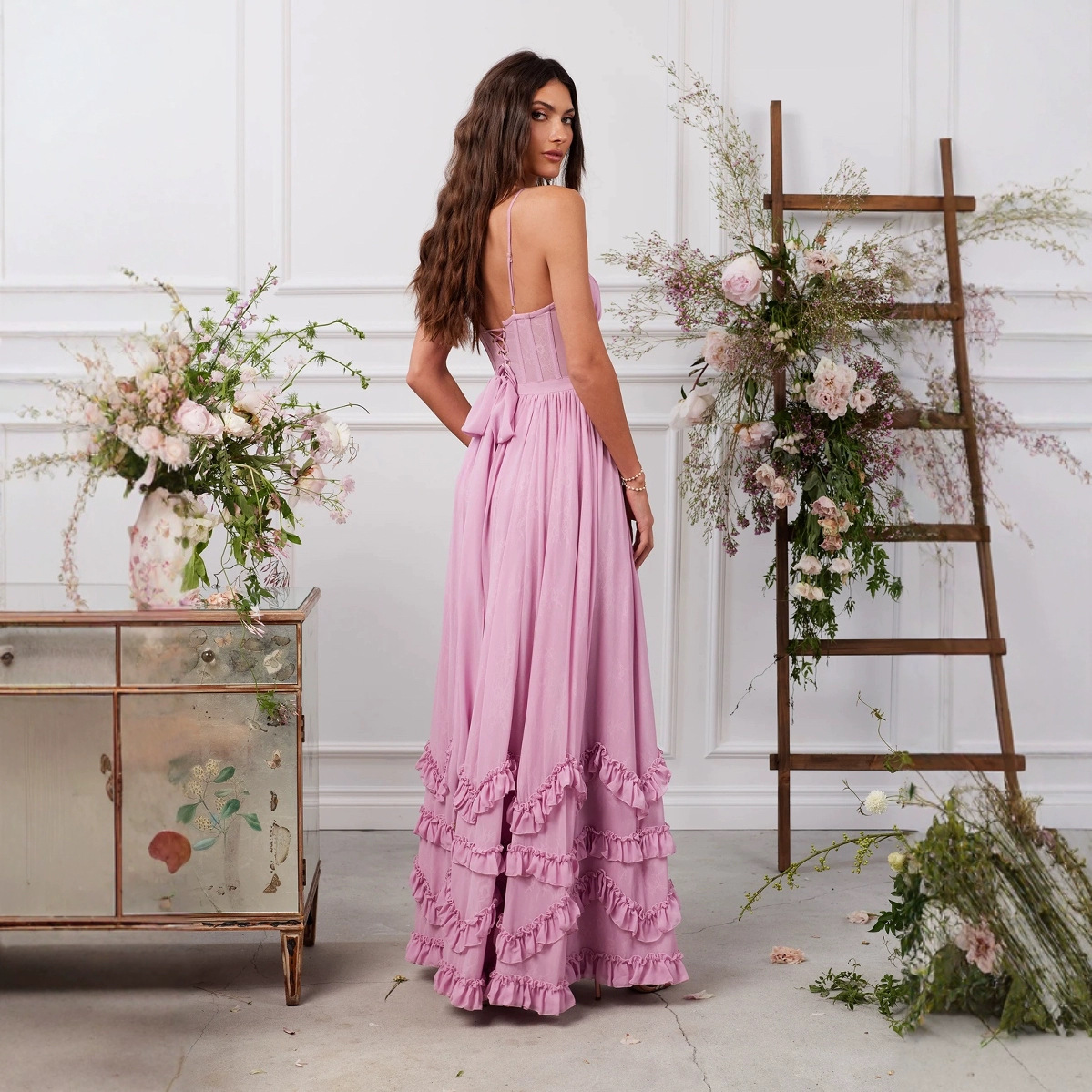 Womens Summer Sleeveless V-Neck Dress - Image 2