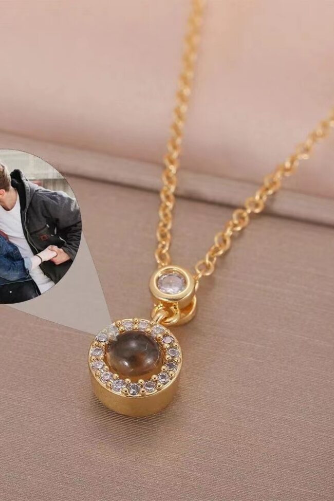 The Clemence Photo Projection Necklace Detail – La Rose Couture Jewellery & Accessories