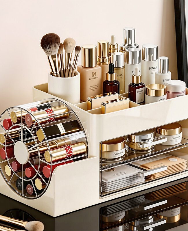The Tiphaine Multi Layer Cosmetic Storage Box – La Rose Couture Handbags & Clutches