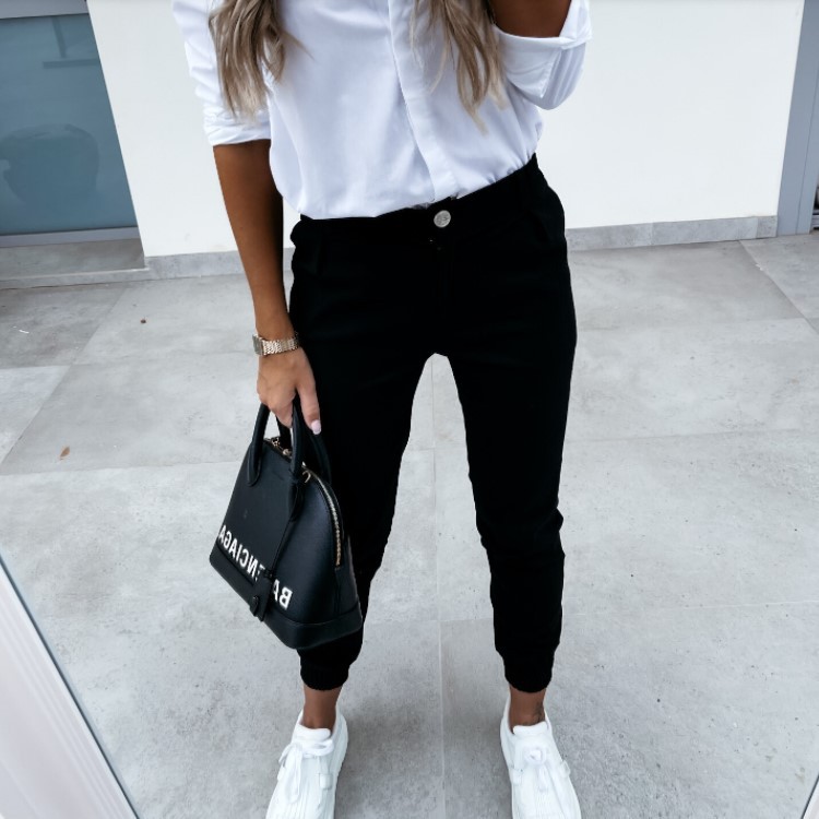 Womens Washed Cotton Cropped Pants - Image 5