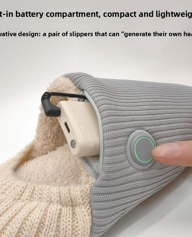 The Juliette Knitted Electric Heating Slippers Detail – La Rose Couture Shoes & Footwear