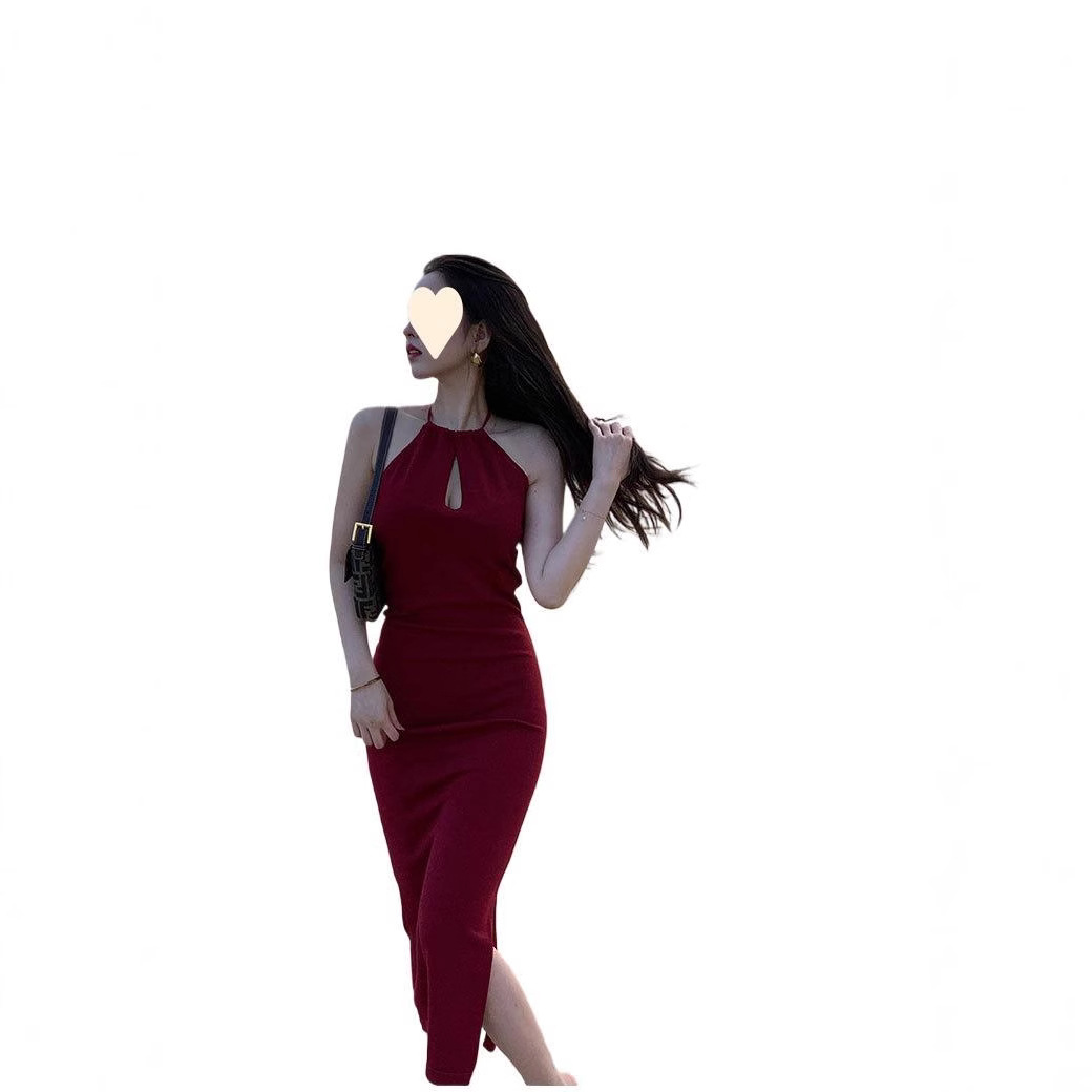 Halter Neck Slim Fit Dress - Image 2