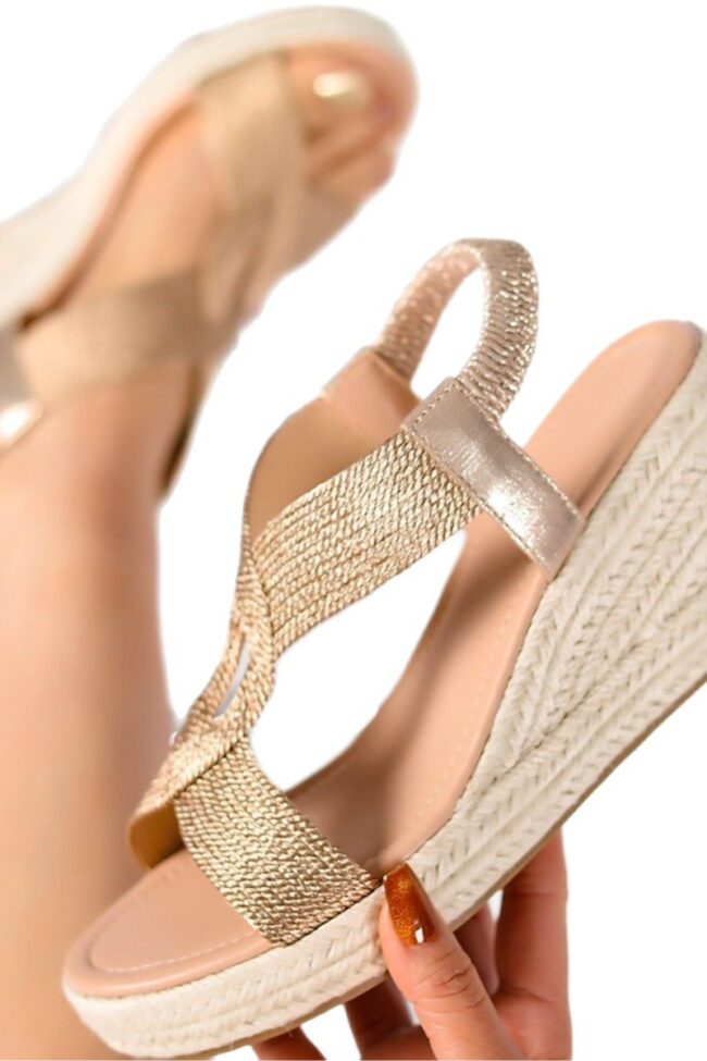 The Maelys Wedge Sandals Detail – La Rose Couture Shoes & Footwear