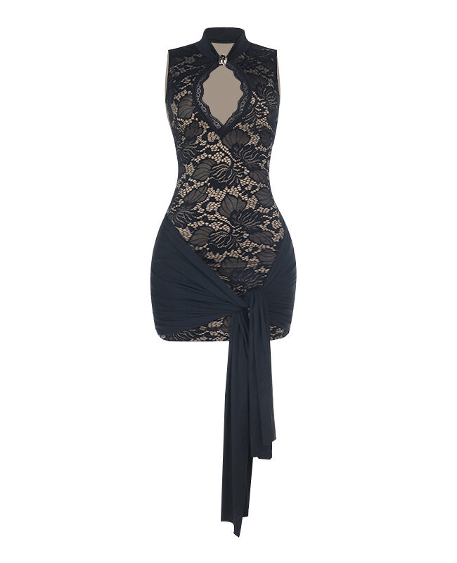 The Clarisse Lace Bodycon Mini Dress Detail – La Rose Couture Dresses & Gowns