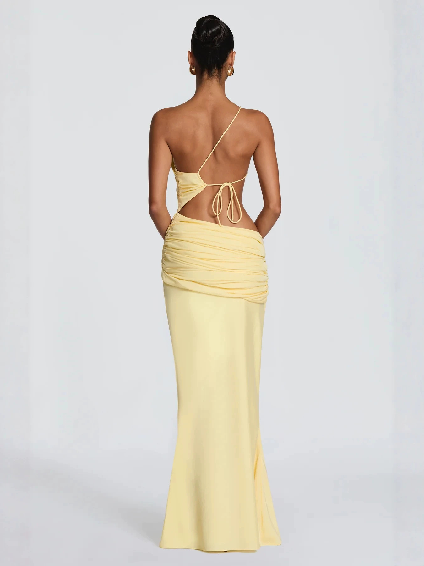 Slim-Fit Hollow-Out Waist Long Dress - Image 2