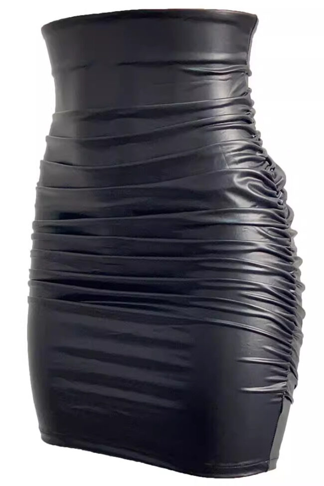 The Iris Pu Leather Bodycon Skirt – La Rose Couture Trousers & Skirts