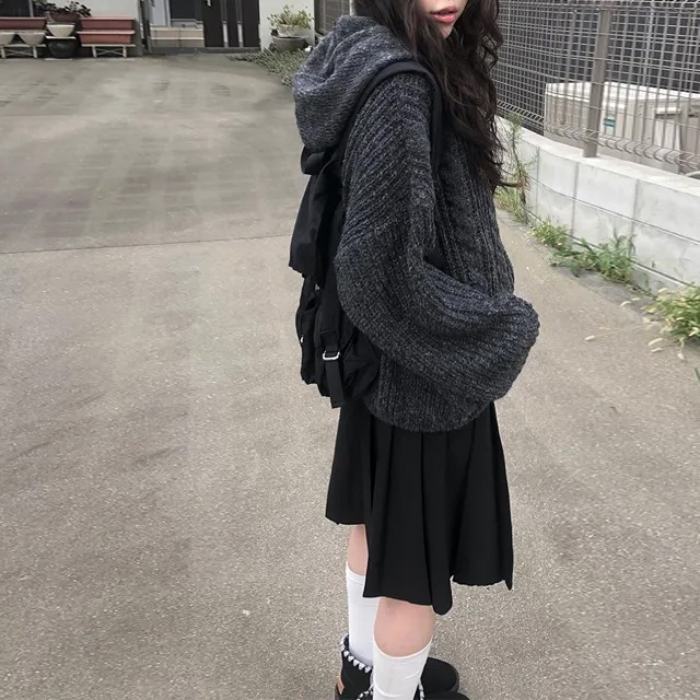 Twisted Retro Hooded Zip-Up Long-Sleeve Jacket - Image 5