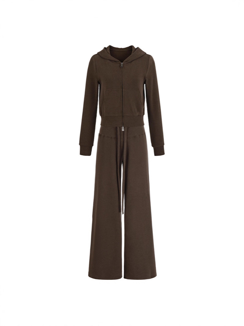 Women's Hooded Sweatshirt and Drawstring Pants Set - Image 4