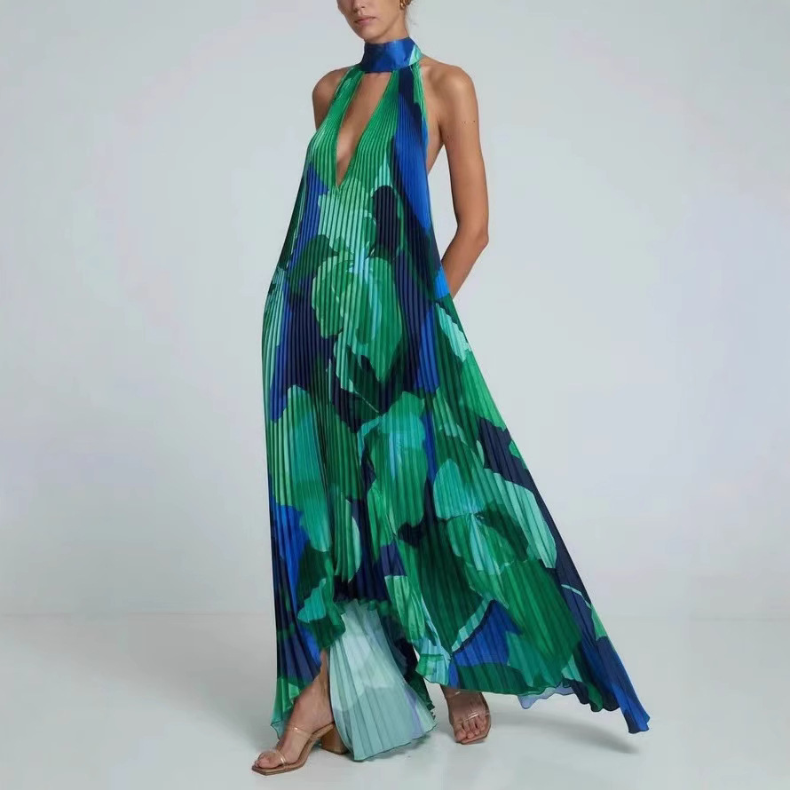 Neck Flared Dress - Image 5