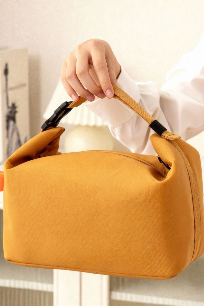 The Helene Simple Portable Insulated Lunch Bag Large Capacity Leakproof Thermal Tote Detail – La Rose Couture Handbags & Clutches