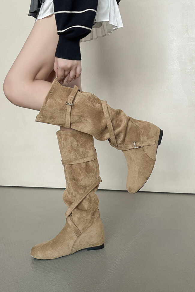 The Aurore Over Knee Vintage Western Boots Detail – La Rose Couture Shoes & Footwear