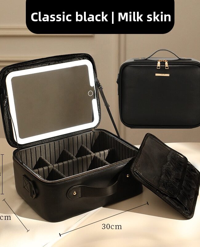 The Dorothee Led Light Makeup Box with Mirror Detail – La Rose Couture Handbags & Clutches