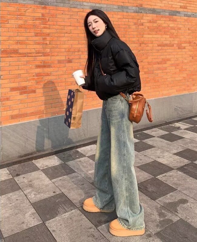 The Agathe Vintage High Waist Straight Leg Denim Pants Detail – La Rose Couture Trousers & Skirts