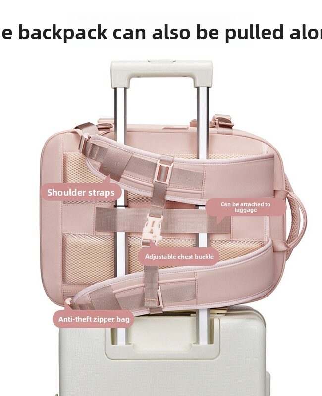 The Renee Vacuum Compression Travel Backpack with Wet Dry Separation Detail – La Rose Couture Handbags & Clutches