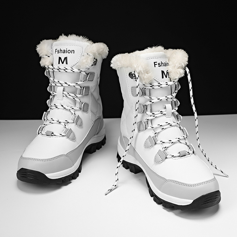 Womens Warm Fleece-Lined Winter Snow Boots - Image 3