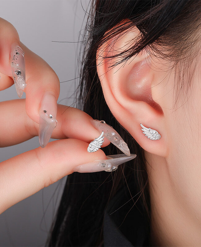 The Gaia Unique Personality Wing Ear Bone Studs Detail – La Rose Couture Jewellery & Accessories