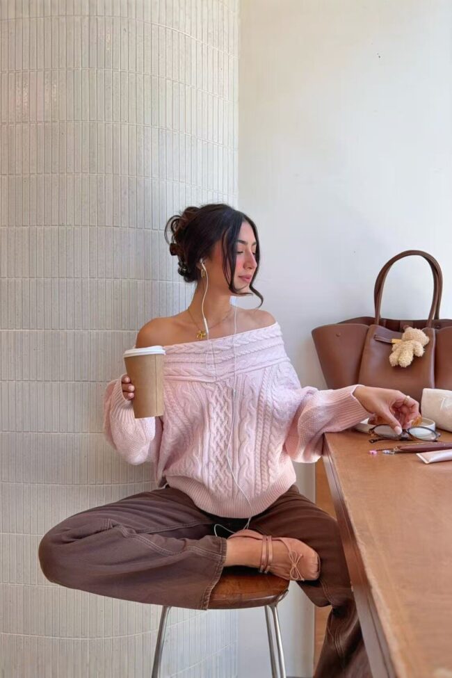 The Tatiana Knit Sweater Detail – La Rose Couture Coats & Jackets