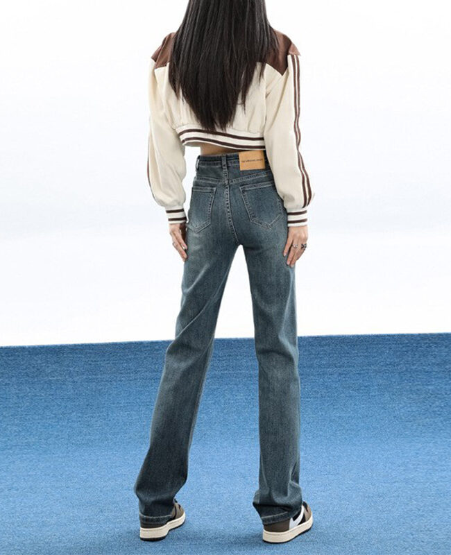 The Magali High Waisted Straight Leg Jeans for Slimming Cigarette Pants – La Rose Couture Trousers & Skirts