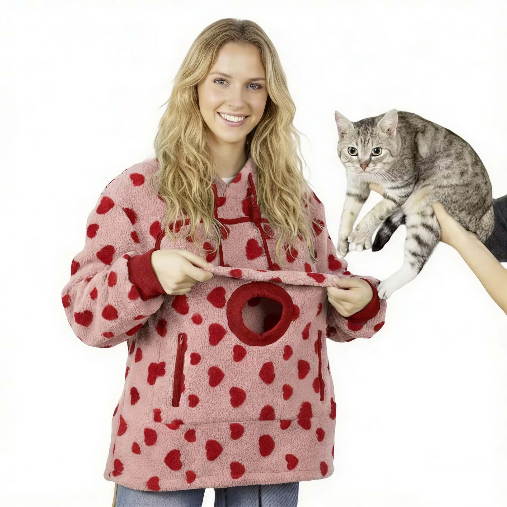 Hooded Sweater Hoodie Loose Casual Warm Sweater - Image 5