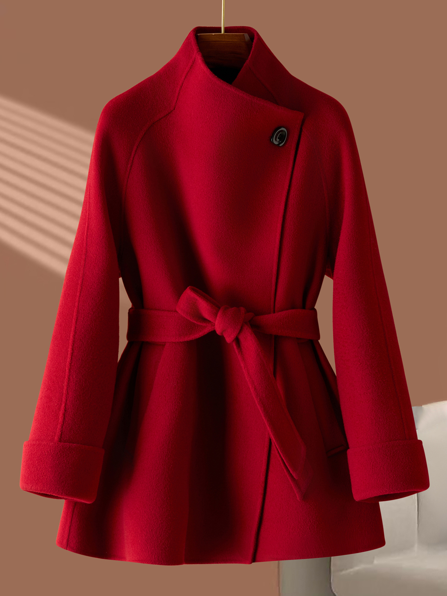 Double-Sided Wool Coat for Women