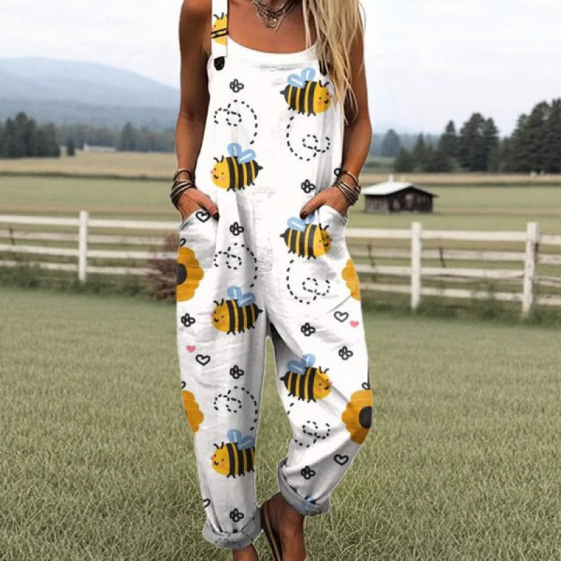 Printing Button Suspenders Casual Pants Suspenders - Image 5