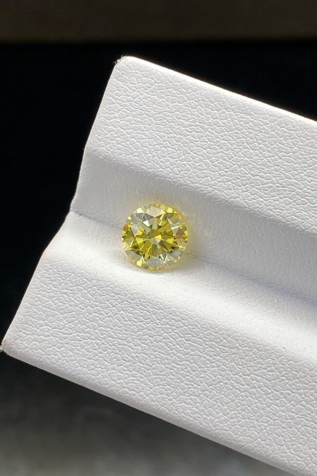The Pascaline Lab Grown Round Yellow Diamond Detail – La Rose Couture Jewellery & Accessories