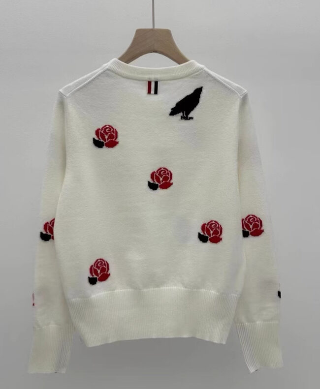 The Carine Fall Winter Round Neck Long Sleeved Knitted Sweater Detail – La Rose Couture Tops & Blouses