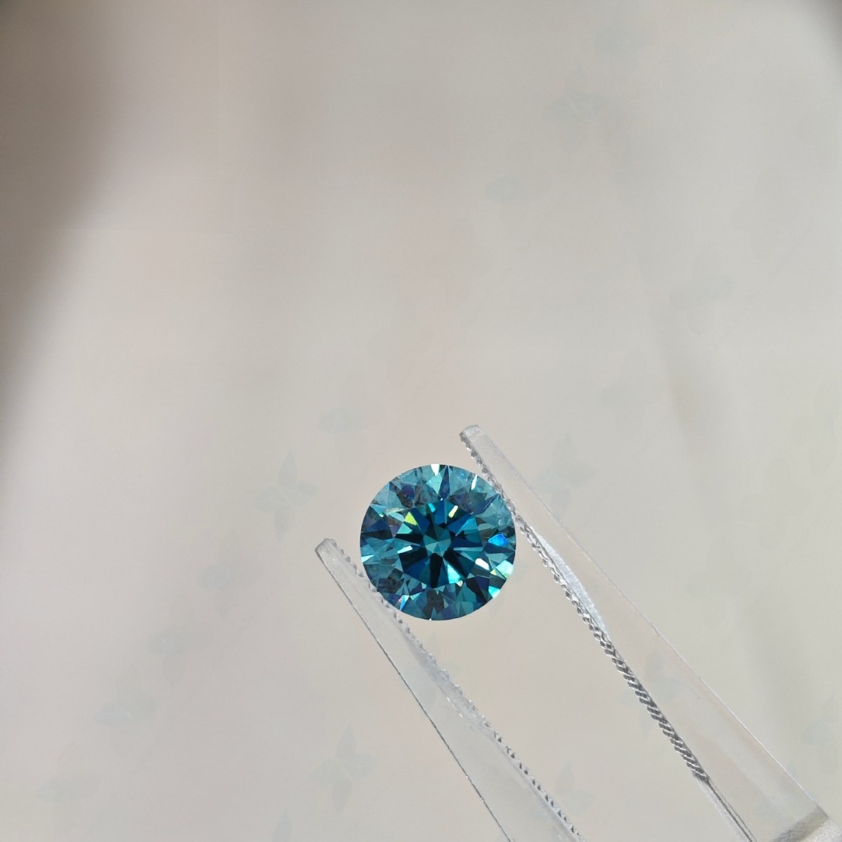 Round Blue Lab Grown Loose Diamond - Image 4