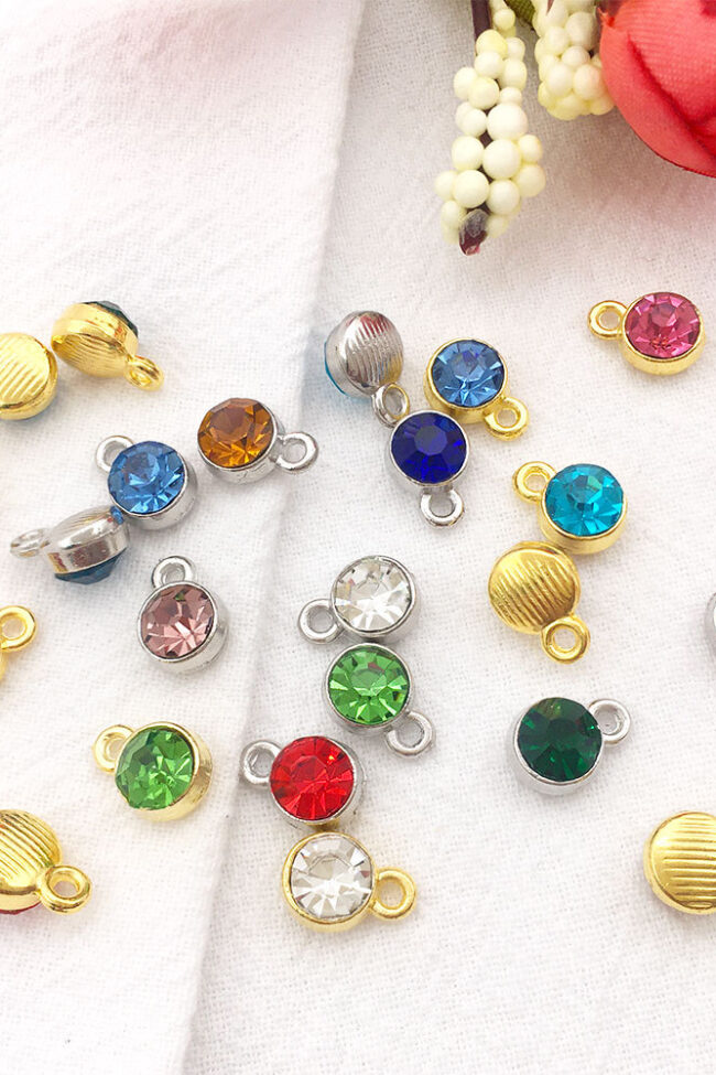 The Isaline Alloy Birthstone Pendant Diy Jewelry Accessories Detail – La Rose Couture Jewellery & Accessories
