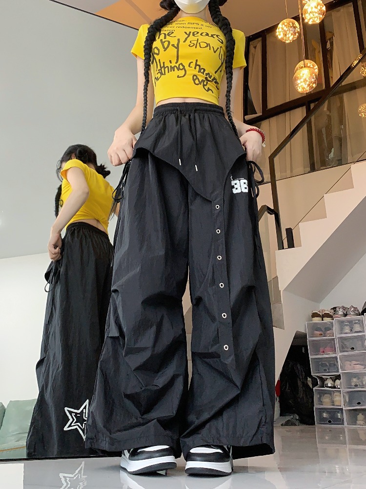 Womens Quick-Dry Wide-Leg Cargo Pants - Image 3