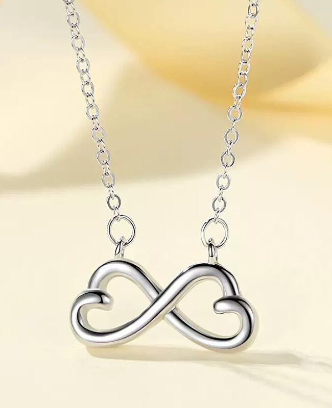 The Coralie Heart Bow Accent Pendant Cross Chain Necklace Detail – La Rose Couture Jewellery & Accessories