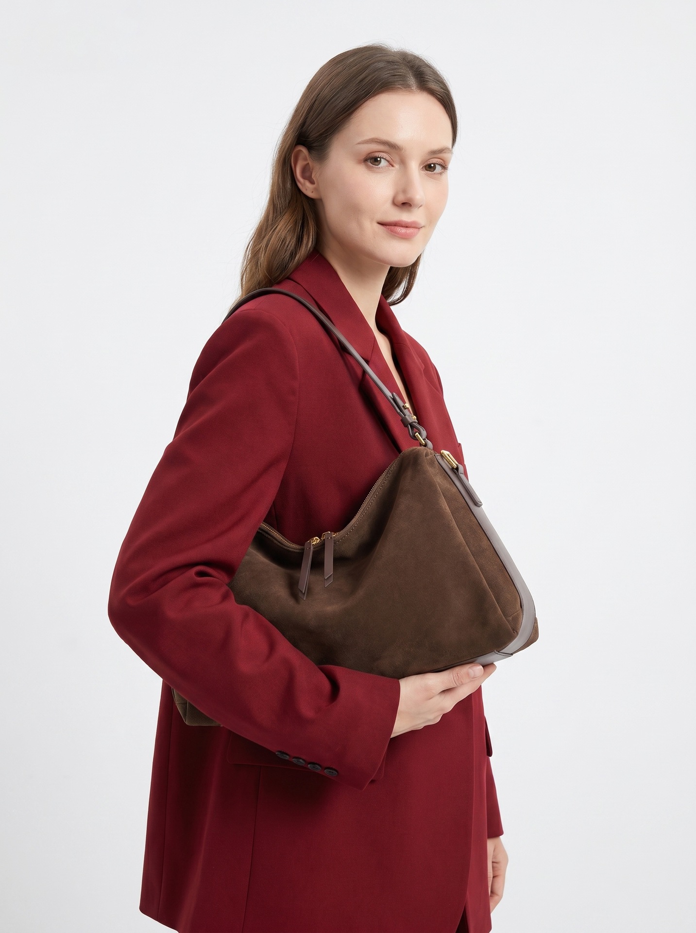 Versatile Cowhide Pillow Handbag