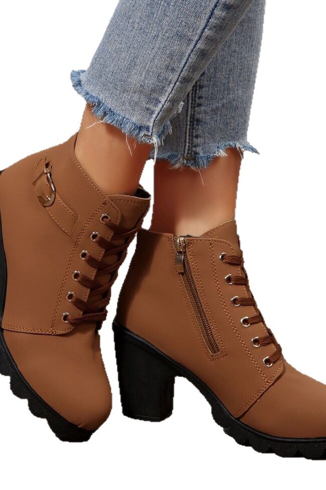 The Leonie High Heel Ankle Boots with Cross Strap Detail – La Rose Couture Shoes & Footwear