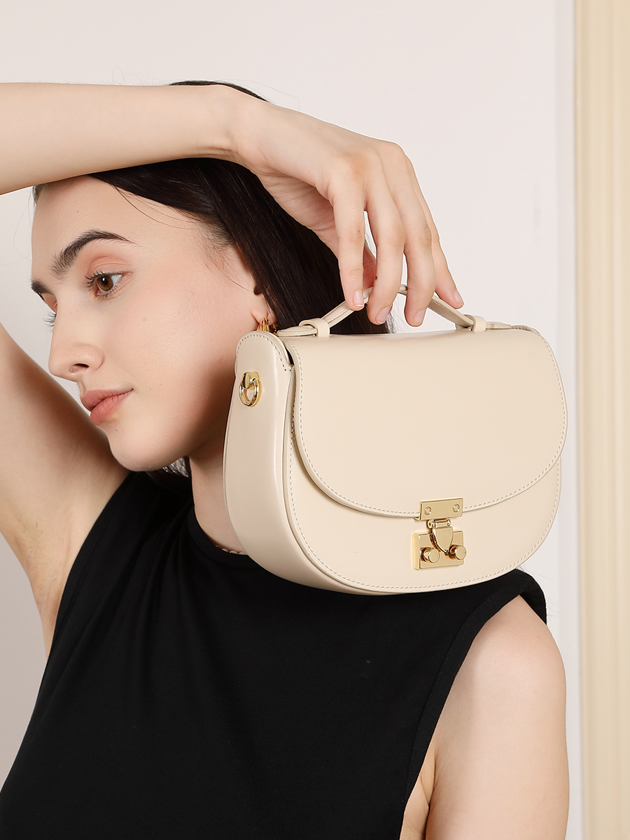 Genuine Leather Saddle Handbag